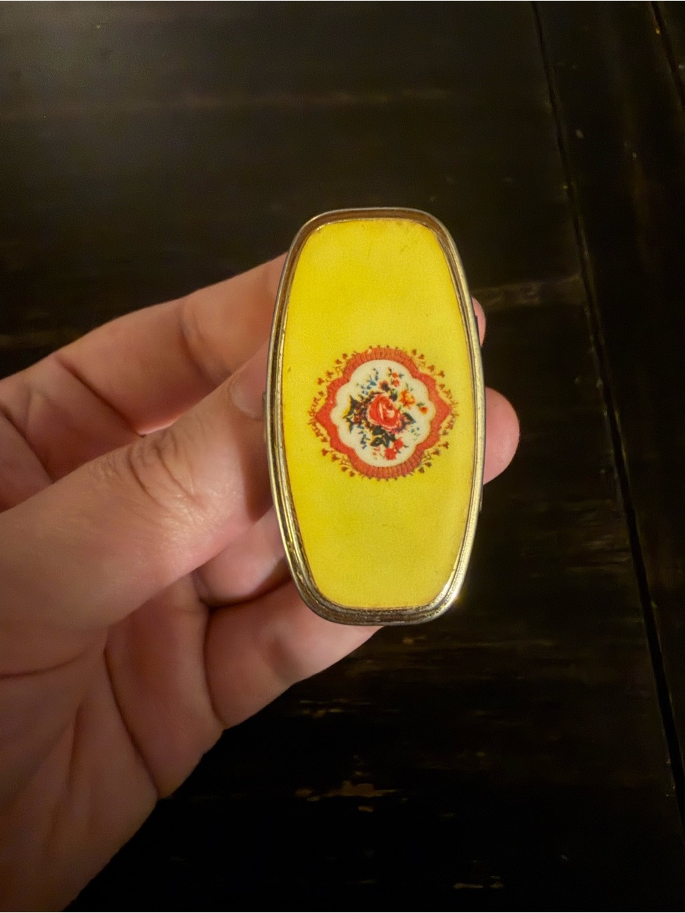 Vintage lipstick holder with mirror